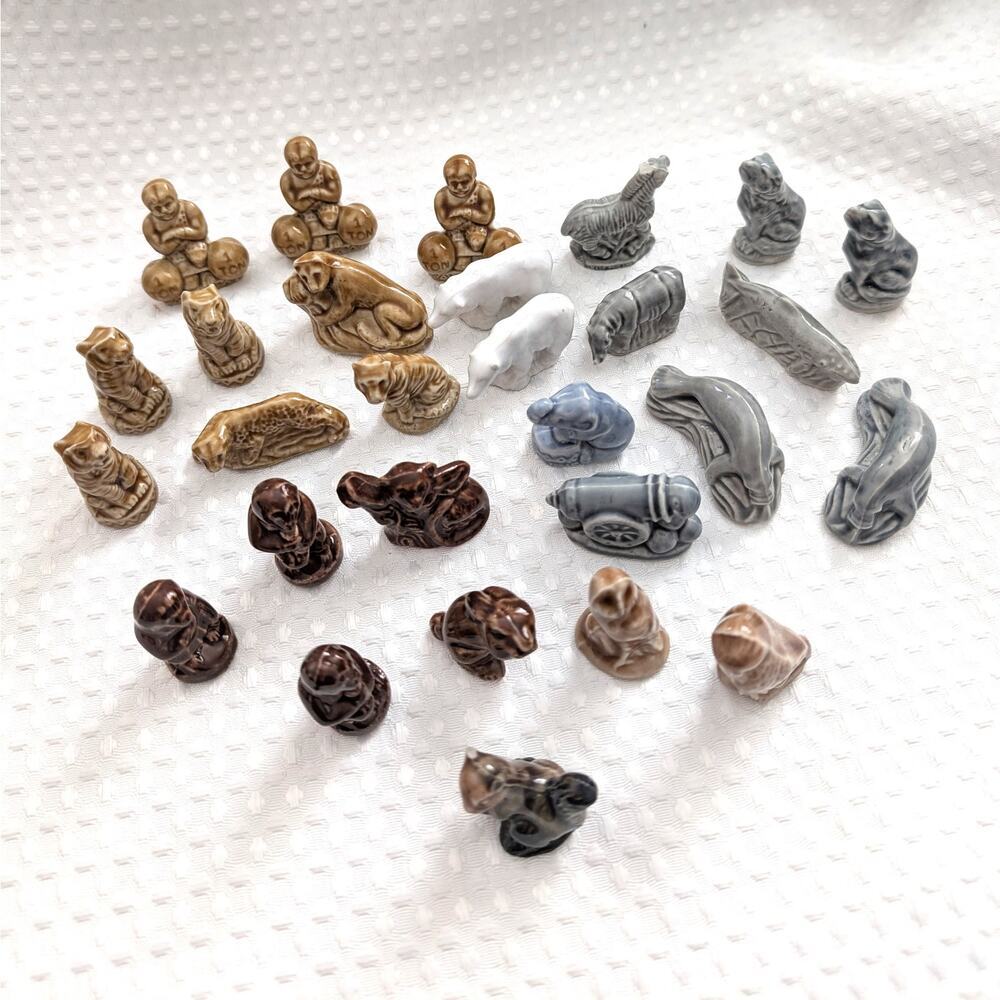 WADE RED ROSE TEA! WHIMSIES CERAMIC TEA ANIMALS, STATUETTES, SET OF 28 PIECES!